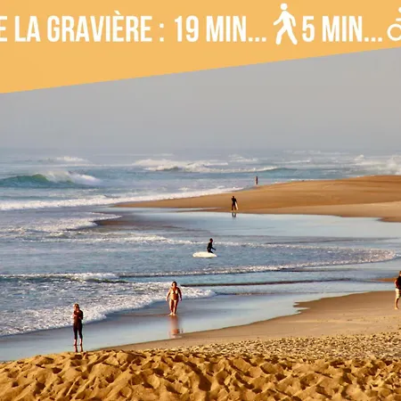 Hossegor-plage-surf-famille-parking Appartement Soorts-Hossegor